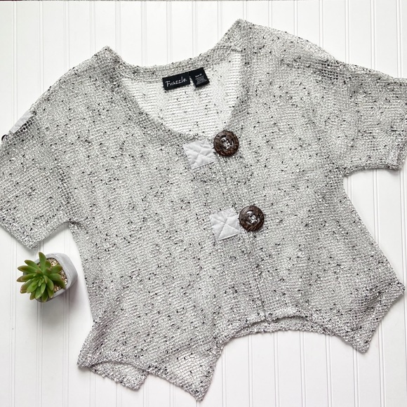 •Frazzle• open knit top - Picture 6 of 6